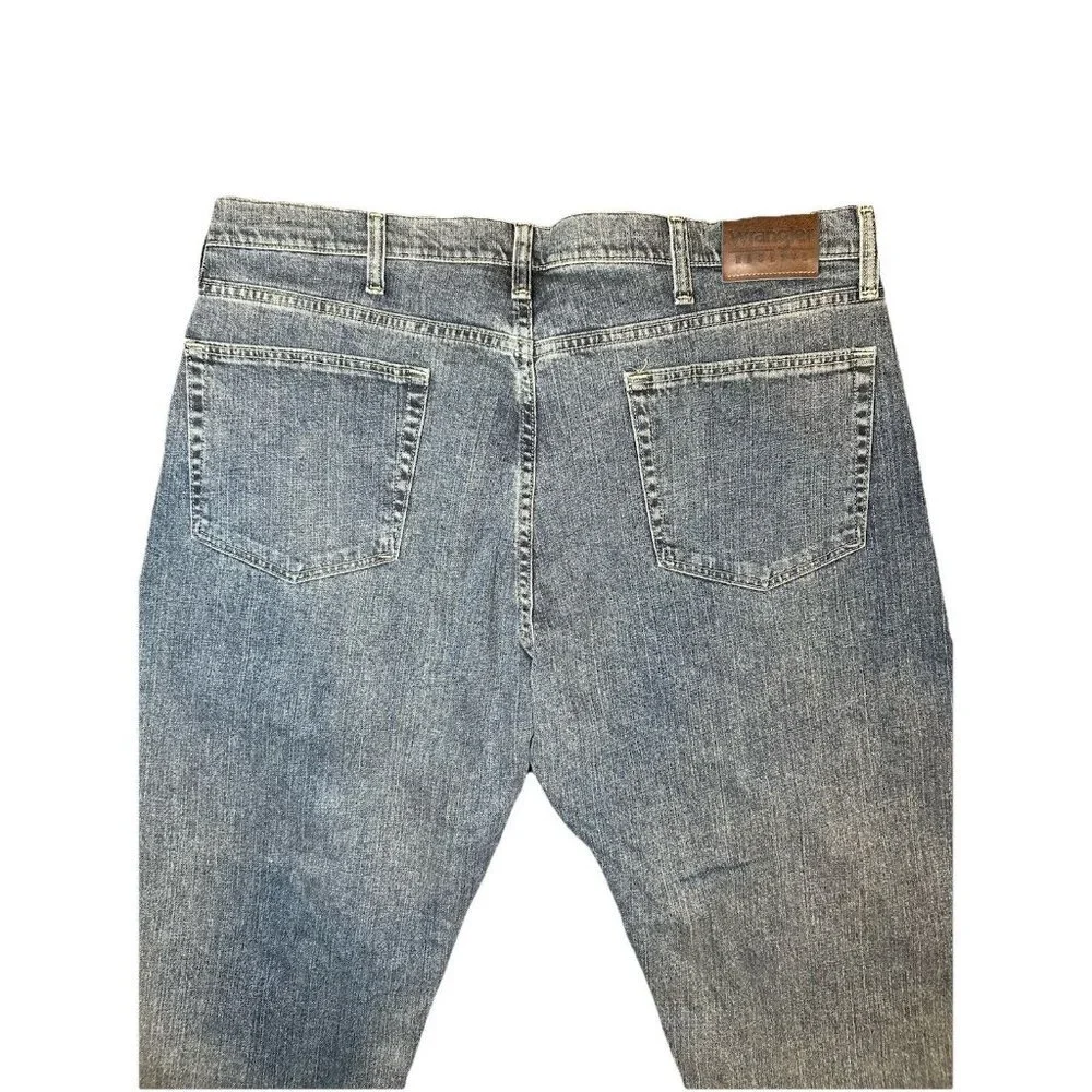 Wrangler Reserve Advanced Comfort Straight Leg Denim Blue Jeans Men's Size 38x29